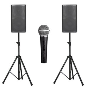 Leje af mikrofon og højtaler